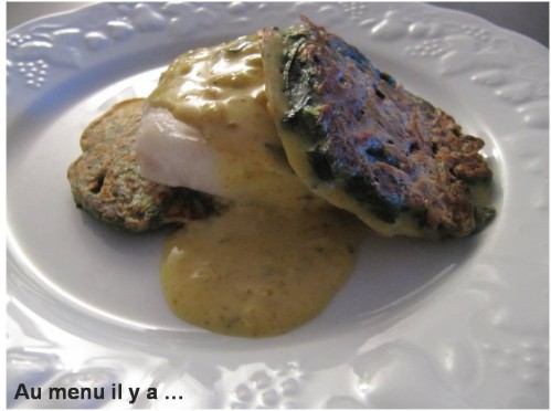 [Recette] Dos de cabillaud sur blinis d’épinard, sauce curry