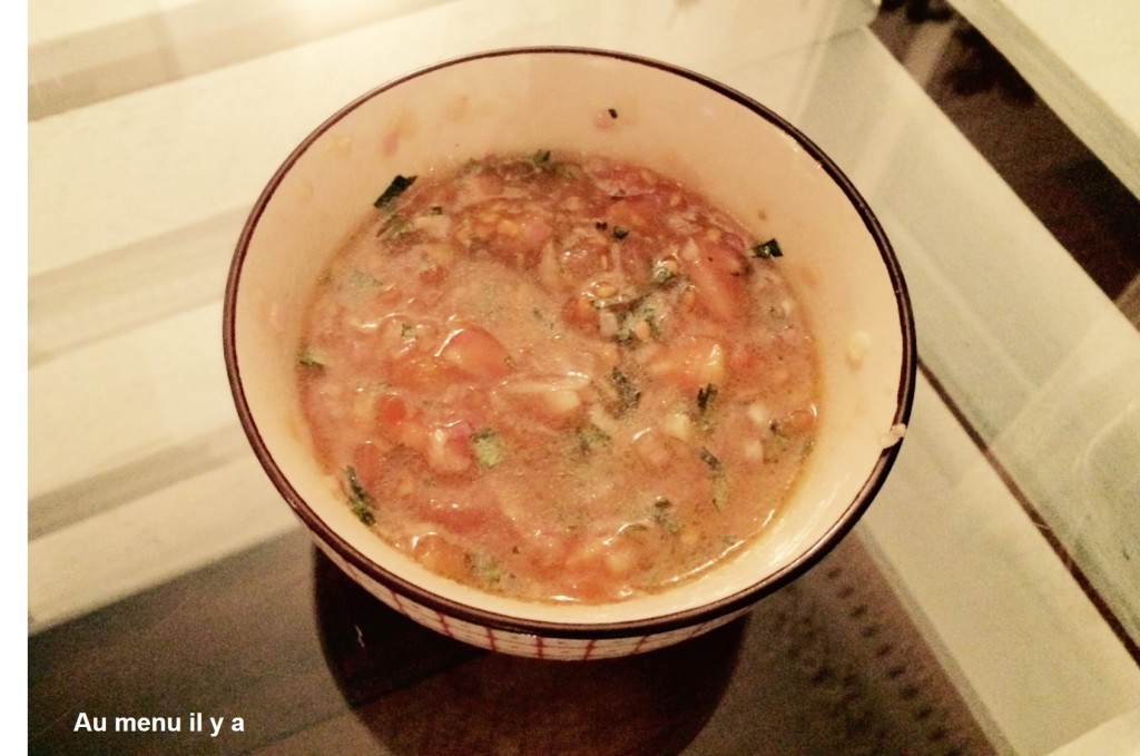 Sauce vierge - Au menu il y a