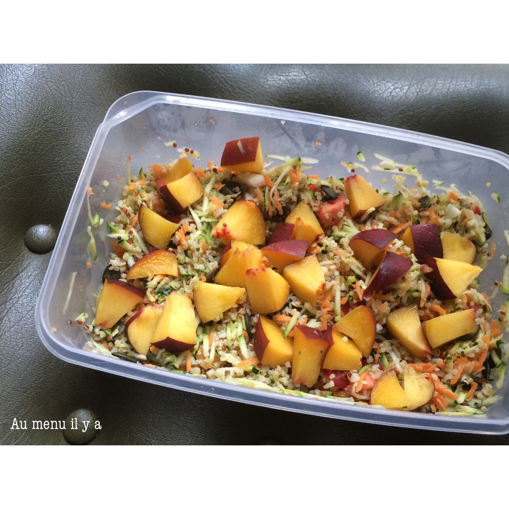 Salade de quinoa brugnon - Au menu il y a