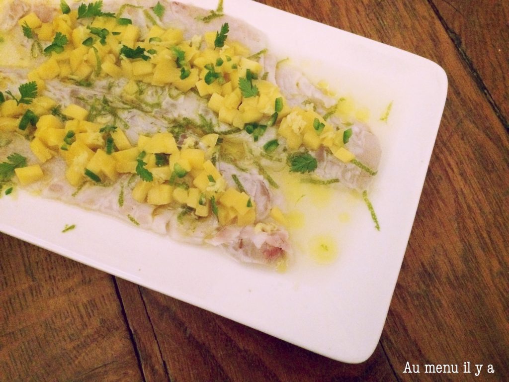 Ceviche de bar à la mangue - Au menu il y a