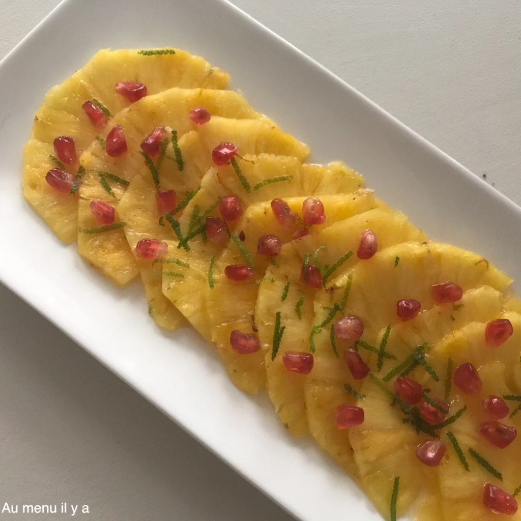 carpaccio d'ananas